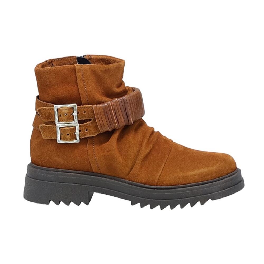 <<Miz Mooz Suede Buckled Ankle Fanley Brown Boots – EU40/US 9-9.5